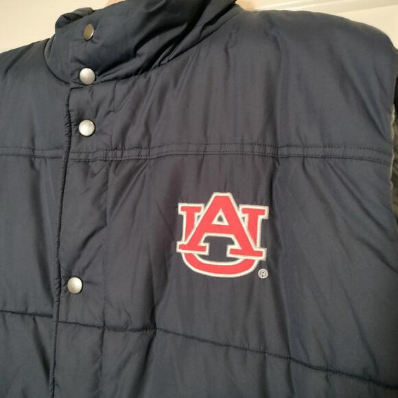 Men's 2XL  Auburn Tigers Puffer Vest Full Zip - Picture 3 of 9